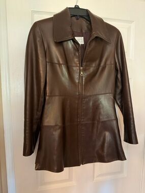 VAKKO Brown Leather Jacket